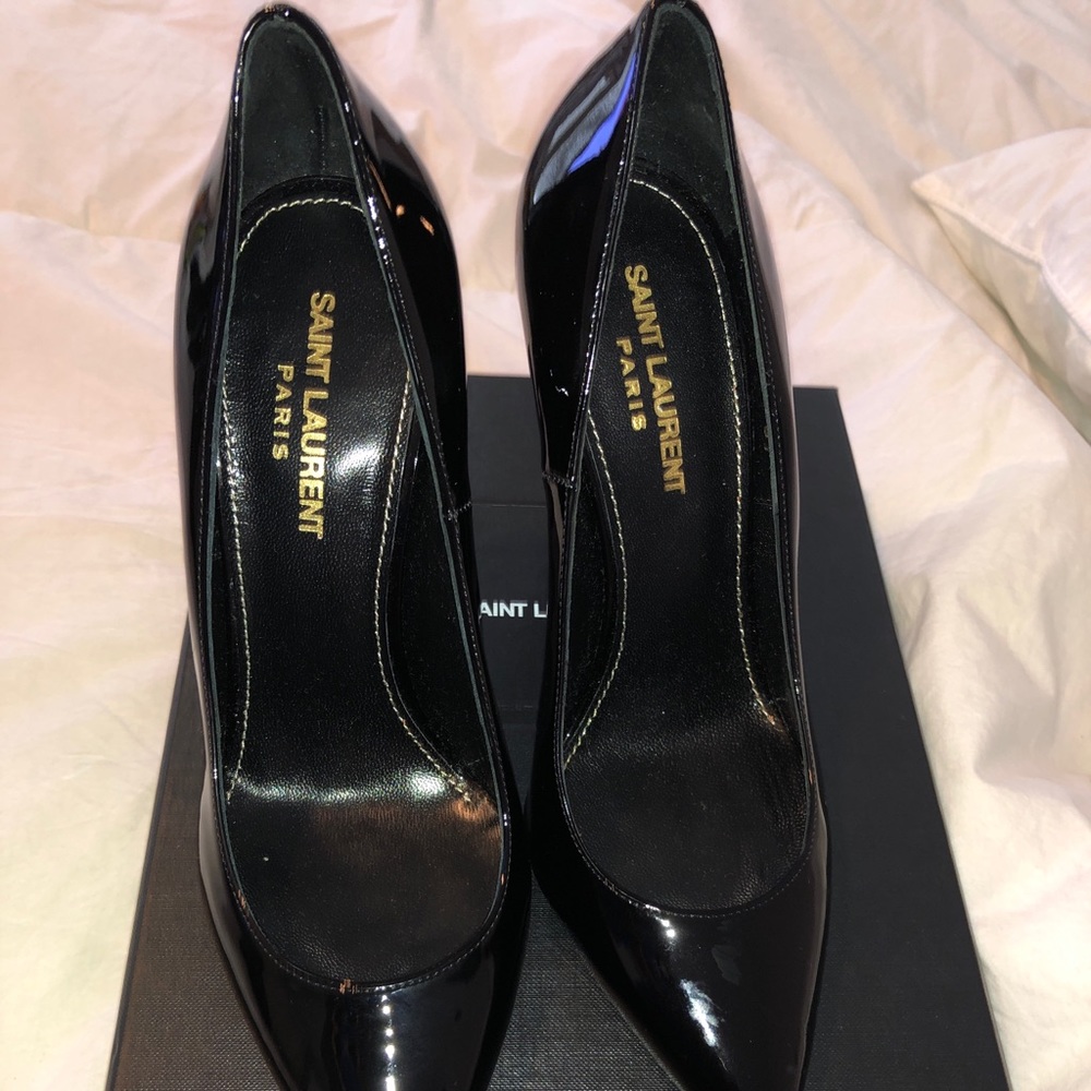 OpYum Patent 110mm YSL-Heel Pumps - Tonal …